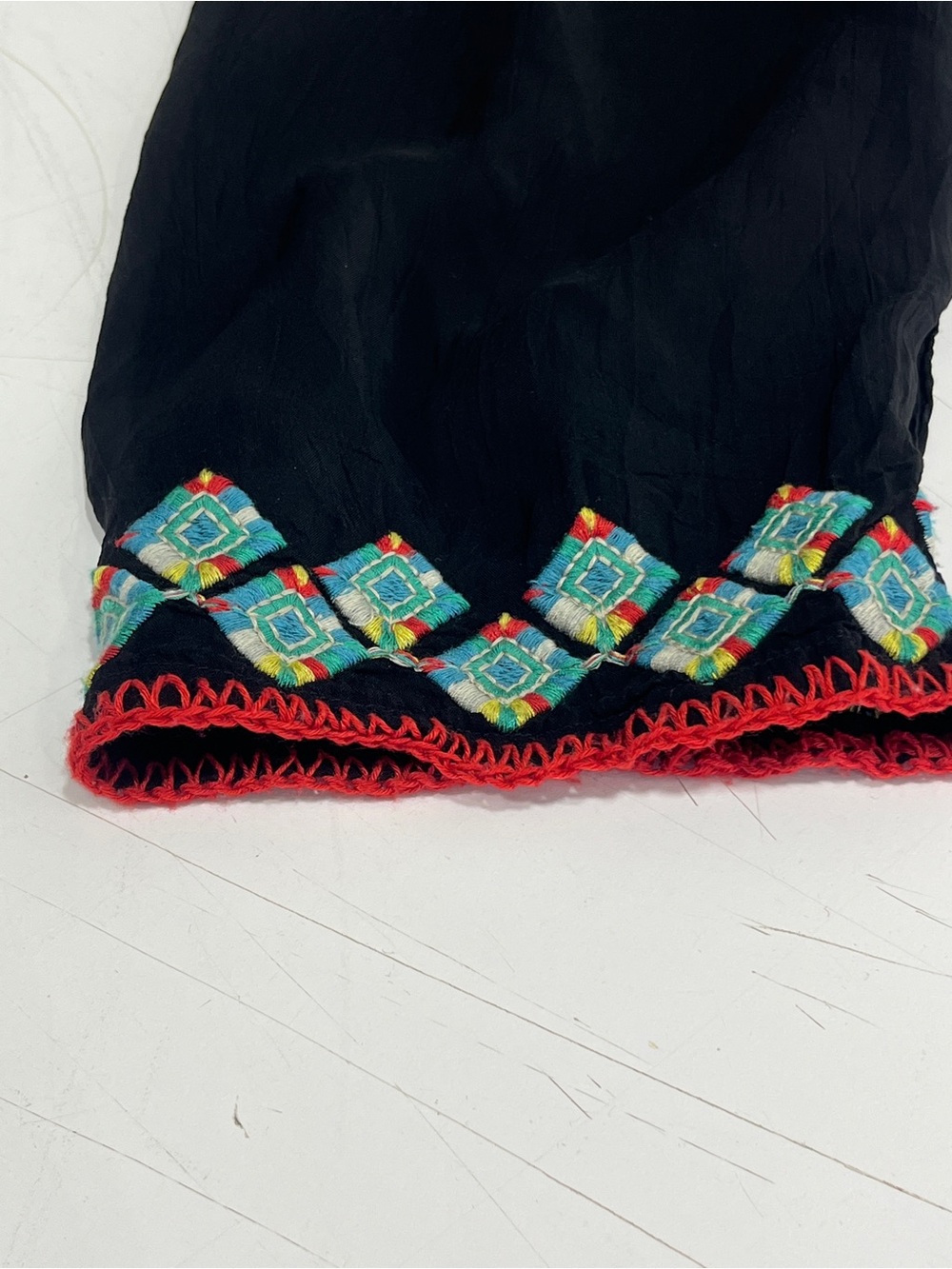 Johnny Was Black Multicolor Embroidered Boho Tunic - Picture 11 of 16